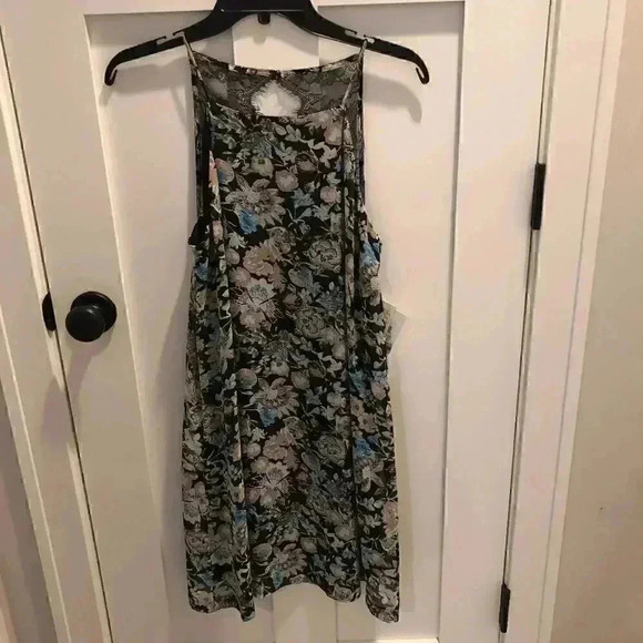 NWT! Kensie Floral Lace Inset Dress L - Picture 3 of 5